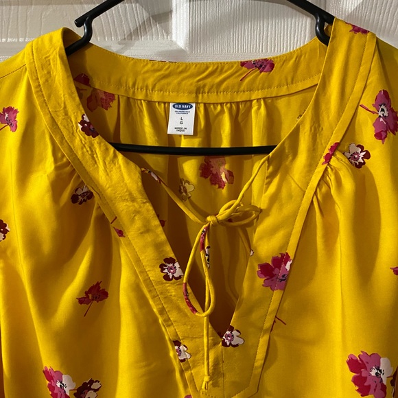 NWT OLD NAVY YELLOW FLORAL PRINT DRESS. Sz XL. - Picture 3 of 8